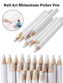 Short Rhinestone Wax Pencil With Adhesive Tip, Suitable For Jewelry, Nail Art, Toys, Large Fan Rhinestone Tool - Multicolor - View 1