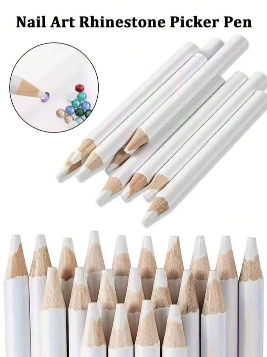 Short Rhinestone Wax Pencil With Adhesive Tip, Suitable For Jewelry, Nail Art, Toys, Large Fan Rhinestone Tool - Multicolor - View 1
