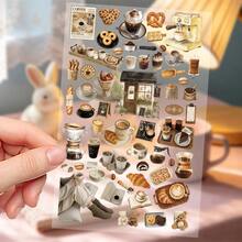 Coffee Afternoon Tea Stickers For Phone Case, Keyboard, Tablet, Diary, Laptop, Planner, Guitar, Helmet, Skateboard - Coffee - View 6
