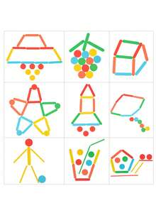 Multifunctional Rainbow Stick Sorting Educational Bucket, Graphic Puzzle Card Matching And Stick Throwing Sorting Game, Color Recognition And Number Enlightenment, Hand-Eye Coordination Training, Home Early Education And Classroom Teaching Tool, Birthday And Holiday Gift For Boys And Girls Children - Multicolor - View 10