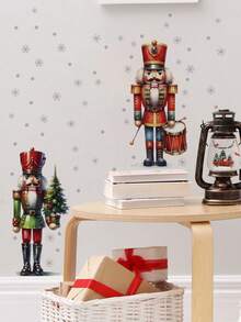mama look 1pc, Multi-Style, Christmas Decoration Wall Sticker, Green Santa Claus, Christmas Puppet, Elf Standing In A Row, Deer Christmas Series Sticker, PVC Self-Adhesive Removable Wall Sticker, Suitable For Bedroom, Living Room, Study, Dining Room, Bathroom, Home Wall Decoration, Door Sticker/Toilet Sticker - Multiple Styles - View 3
