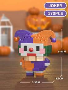 Halloween Series Building Block Set, Gift Assembly Toy, Arent-Child Interactive Party Game, Halloween Series Model Building Block Set, Holiday Decor/Desktop, Early Learning Educational Stem Toy, Birthday Gift, Halloween Thanksgiving Party Favor/Gift - Multicolor - View 24