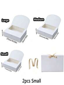 10/4/2 Packs - White Covered Gift Box With Ribbons, Suitable For Bridesmaid Invitations, Weddings, Birthday Gifts, Party Showers And Other Parties, Valentine's Day Gifts And Other Occasions. - Multicolor - View 11