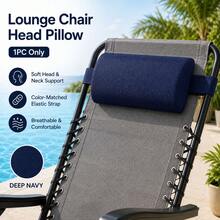 1pc Zero Gravity Chair Replacement Headrest, Universal Soft Neck Support Pillow, Adjustable Strap, Breathable Comfortable Headrest, Suitable For Outdoor Leisure Lounge Chairs, Patio And Beach Lounge Chairs - Multicolor - View 14