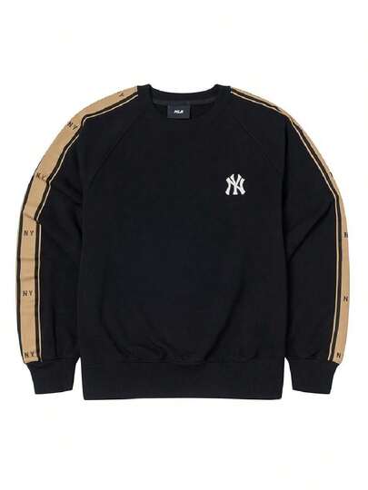 MLB Unisex Sports Sweatshirt, 2026 Summer New Colorblock Webbing Crew Neck Top 3AMTM0954-50BKS