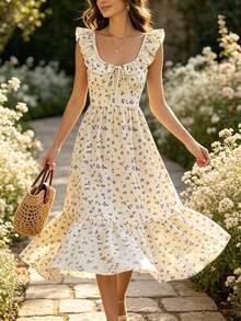 Women Midi Dresses - Multi-colored - View 5