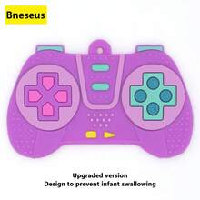 Bneseus 1pc Silicone Remote Control Model, Soft Silicone Teething Toy, Suitable For Toddler Boys And Girls, Christmas Gift, Baby Toy, Soothe Teething Pain, Relieve Gum Pain, Cute Pattern, Remote Control Chewing Toy, Baby Sensory Toy - Teething Toy - View 5