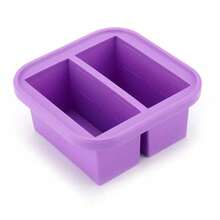 Silicone Freezer Mold With Lid, Food Storage Container Box, Extra Large Silicone Ice Cube Tray, Food Preservation Box - Purple - View 22