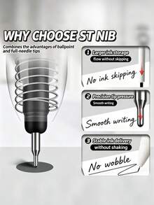 Aesthetic Retractable Gel Pens With Smooth Flow Sturdy Click Silent Pens For Teens Light Retractable Ballpoint Pen To Take Notes Back To School Supplies Pencil Case Pens Stationery Set For Teacher Classroom Essentials Teachers Office Supplies ﻿ - Ballpoint Pen - View 6