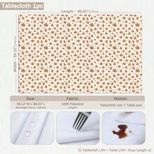 1件極簡主義秋季棕色南瓜與楓葉圖案桌布，防污餐桌裝飾，適用於廚房、餐桌、咖啡桌、電視櫃、玄關、派對與節日裝飾、家居裝飾、秋季聚會 - 彩色 - 查看 12