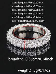 MOONSO 1pc Luxury Elegant Starry Sky Design Women's Ring R7958 - White - View 3