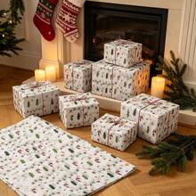 Christmas Light Pattern Tissue Paper, Christmas Tree, Candy, Star - 19.69in*13.78in, Handmade Wrapping Paper, Easy To Protect Items, Gift Box Filler, Party Decoration - Christmas Style Design, Durable Packaging, Holiday Wrapping, Holiday Decoration - Multicolor - View 4