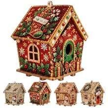 1pc DIY House Christmas Pearl Diamond Painting Kit, Christmas Pearl Beads Handmade Art, Suitable For Adults & Beginners, Diamond Rhinestone Painting Set, Handmade Home Decor Gift - Multiple Styles - View 7