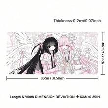 Ins Style Japanese Vintage Leather Mouse Pad Angel Girl Mouse Pad Oversized Computer Mouse Pad Cute Pink Anime Office Leather Desktop Mouse Pad - View 10