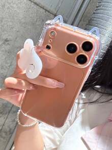 1件 Y2K 透明貓耳手機殼，適用於 iPhone 18 17 Pro Max 17 Pro Air 16 15 14 13 12 11 Pro Max Plus X XS XR 8 7，附卡通貓吊飾，軟矽膠保護殼 - 樹脂翅膀 - 查看 2