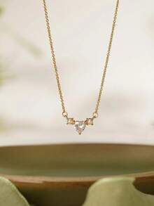 14K Gold Jewelry Set, Includes Necklace And Bracelet, Elegant Style, Perfect For Daily Wear And Gifting - Gold - View 10