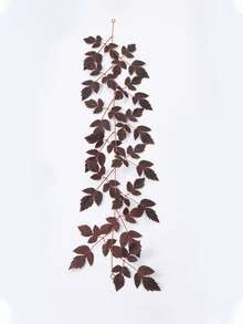 1/2件 100cm/39.37in 秋季人造紅褐色葉子仿真植物，秋季萬聖節裝飾 - 100cm秋色 - 查看 7