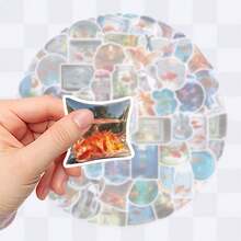 SCXXBSW 50pcs Dreamcore Goldfish Stickers, Cute Cartoon Stcikers For DIY Purposes Such As Skateboarding Mobile Phones - A - View 4