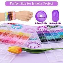 600/1200pcs 8mm Glass Beads, Used For Jewelry Making, Bracelet, Spacer Bead Round Disc Glass Bead Bracelet Making Set, DIY Handmade Gift - Multicolor - View 2