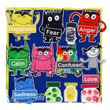 Quixorblex 27 Pcs Felt Set - Color Monster Theme, Interactive Learning Tools, Vocabulary & Color Recognition, Classroom Game Supplies, Parent-Child Activities, Early Education Teaching Aids - Multicolor - View 6