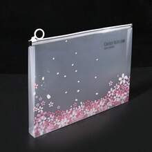 Cherry Blossom Pattern Premium PP Plastic Waterproof Sealed Document Bag, 3D A4 Storage File Bag, Suitable For Student Tutoring Textbooks And Exam Papers Storage, Campus Homework And Materials Organization, Office Documents And Receipts Sorting, Travel Document Storage, Extra-Curricular Exercise Classification, Home Certificate And Document Storage, Children's Learning Stationery Storage, Tutoring Class Hand-Carried Materials, Student Books And Stationery Classification Storage - Multicolor - View 7