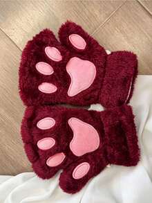 Realistic Cat Ear & Fox Tail Set, Anime Animal Ear Tail Mask & Glove Combo. Plush Realistic Animal Ears With Fluffy Tail And Decorative Mask, Elastic Material For Comfortable Wear. Suitable For Anime Conventions, COSPLAY Role Play, Theme Parties, Music Festival Outfits. Cute & Eye-Catching Personalized Gift,Halloween - A - View 7