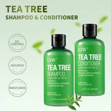 Set Sampo dan Kondisioner Tea Tree – Dengan Minyak Tea Tree, Mint, dan Rosemary - Perawatan Kulit Kepala Kering untuk Wanita dan Pria - lainnya - View 2