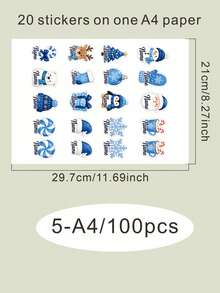 20-200pcs Custom Christmas Name Stickers, Personalized Snowman Mitten Gift Labels, Festive Winter Holiday Style, Customized Christmas Gift Stickers, Customizable Name Labels, Gift Wrapping Decor, Holiday Party Favors, Family Christmas Gift, Friend - Style C - View 8