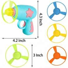 Cat And Dog Pet Toy, Bamboo Dragonfly Gun, Flying Fairy Outdoor Launcher, Rotating Pet Teaser, Stress Relief Toy, Launcher, Indoor Chase And Hunting Toy Set, Fun Interactive Cat Entertainment Toy, Includes 6 Launch Discs. - Multicolor - View 8