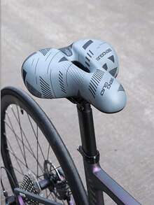 1pc Bicycle Wide Thick Comfortable Multi-Layer Shock-Absorbing Saddle, Mountain Bike Soft Seat Cushion - Multicolor - View 9