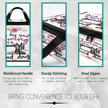 1PC Foldable TNT Storage Box, Floral Vintage Sewing Machine Slogan Print Any Day Spent Sewing Is A Good Day, Zipper Lid With Handles, Collapsible Storage Bin For Sewing Supplies Fabric Craft Home Organizer - Multi-color - View 7