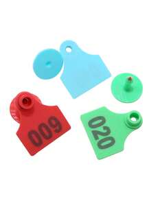 1set Cattle Goat Ear Tags Signs Numbers 001-100 With Ear Tag Pliers Livestock Ear Tag Applicator Control Device Typing Copper Head Earrings Farm Animals Identification Cards - As Picture - View 4