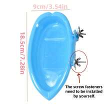 1pc Bird Bath For Parrot Cage - Hanging Bird Bath Tub, Parrot Bath Box, Bird Cage Accessories Bathing Supplies, Portable Parrot Bath Basin - Bath - View 3