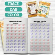 English Alphabet & Sight Word Learning Notebooks, Uppercase Lowercase Letter Tracing, Handwriting Practice, High-Frequency Word Search And Color, Early Reading Vocabulary Writing Activities, Homeschool Classroom Back To School Supplies - Learning Focus - View 6