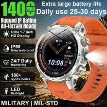 LIGE Fashion New Smart Watch 1400mAh Ultra Large Capacity, LED Flashlight, Compass, Call Answering, Water Resistant, Weather Forecast, Sports Tracking, Multi-Function Unisex Smart Sports Watch - View 15
