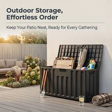 Outdoor Storage Box, Cabinet, And Shelf - 1pc-extra Large Capacity - View 8