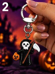1 pieza Llavero de Conde Vampiro de Noche Oscura, Colgante Lindo de Halloween, Encanto Creativo para Mochila y Coche, Llavero Personalizado - Multicolor 2 - Ver 9