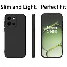 1pc:Black One Plus Nord 5 And Nothing Phone 2 Phone Cases, Suitable For One Plus Nord 5 And Nothing Phone 2. Simple Phone Cover, Fashionable Protective Case, Solid Color Phone Case, Black Phone Case, Anti-Drop Phone Case, - Black 1 - View 2