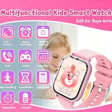 2026 New Children & Teenagers Smart Watch, Best Gift Choice For Easter, Children's Day, Party And Birthday. 1.83-Inch Large Screen, 300mAh Neutral High-Definition Full-Screen Soft Silicone Strap, Weather Push, Customizable Widgets, Essential For Children's Daily Life - Multicolor - View 2