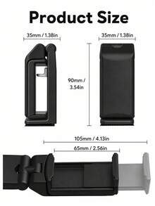 2pcs/1pc Airplane Phone Holder, Adjustable Foldable Clip-On Mount For Tray Tables And Seat Backs, Portable Travel Phone Stand With Non-Slip Pad For Desk Use And Hands-Free Viewing On Long Flights, Travel Essential - Multicolor - View 9