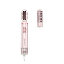 SHEGLAM HAIR Blowout Bliss All-In-One Multi-Styler,3-Level Air Temp,30000 RPM Volumizing Brushes For Quick,Anti-Frizz,Powerful Airflow 2X Faster Drying,Universal Voltage For Hair Styling (Pair With Different Shape Adapters) - Pink - View 8