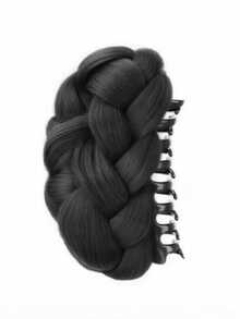 Women's Twisted Bun Hair Claw Clip Wig, Flat Head Claw Clip Braided Bun Hair Extension, High Crown Bun Hair Claw Clip, Natural Voluminous Hair Piece HA2798 - Multicolor - View 14