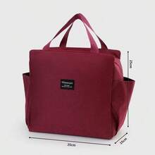 1pc Insulated Lunch Bag, Waterproof Lunch Cooler Bag, Thermal Lunch Box, Reusable Portable Lunch Bag With Adjustable Strap, Suitable For Work, School, Picnic, Back To School, Outdoor Activities - Multicolor - View 10