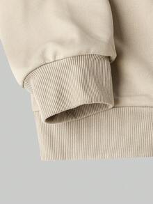 Sweatshirt Pria Desain Kreatif Cetak Grafis Olahraga Kasual Komuter Serbaguna Lengan Panjang Slim Fit Kerah Bulat - Aprikot - View 3