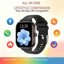 ZhiKexing Smart Watch dengan Layar HD 2,01 Inci, Kontrol Kamera, Pemutaran Musik, Panggilan Nirkabel, Berbagai Mode Olahraga, Pengingat Gaya Hidup Sedentari, dan Fungsi Lainnya, Cocok Sebagai Hadiah untuk Keluarga, Teman, Pasangan, Kompatibel dengan Android dan iOS - View 4