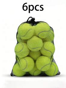 Tennis Balls, 6/12/20 Pack Training Tennis Balls With Mesh Bag, High Elasticity, Suitable For Beginner Tennis Practice, Can Also Be Used As Pet Dog Sports Balls - Green - View 9