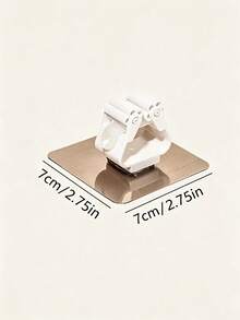 1/2/4pcs White Wall-Mounted Strong Adhesive Hook Clip, Mop Broom Clip For Storage, Suitable For Bathroom And Kitchen Organization,Bag,Organizer,Storage,Kitchen - Multicolor - View 5
