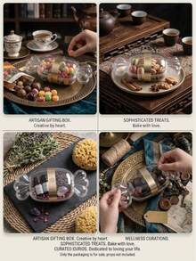(Reusable Packaging Box) Candy-Shaped Transparent Plastic Dessert Box With Lid, Clear Individual Mousse Cake Container, Suitable For Wedding Birthday Party Gift Packaging - Multicolor - View 6
