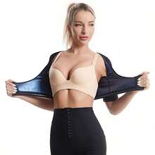 Women's Sauna Body Shaping Suit For Workout | Breathable Underarms Keep You Dry During Exercise, Unique PU Material Provides Quick Warmth During Workout - Multicolor - View 3