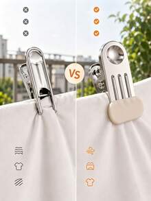 1/5/10pcs Plastic Beach Towel Clips, Strong Spring Wind Resistant Clothespins, Multi-Purpose Clothes Clips For Towels, Blankets, Quilts, Socks, Fix Towels On Beach Chairs, Great Home & Travel Use, Holiday & Travel Essentials Trouser Hangers - Multicolor - View 8